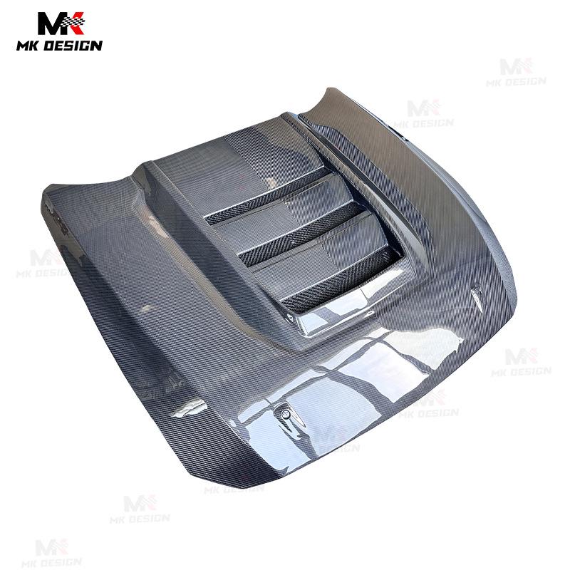 2024+ Ford Mustang Dry Carbon Fiber Hood Engine Cover