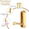 2 Pcs Folding Coat Hooks, Foldable Gold Wall Hooks for Bathroom Closet Space-Saving Foldable Hook Towel Hook Robe Hooks Wall Mounted for Hanging Coat