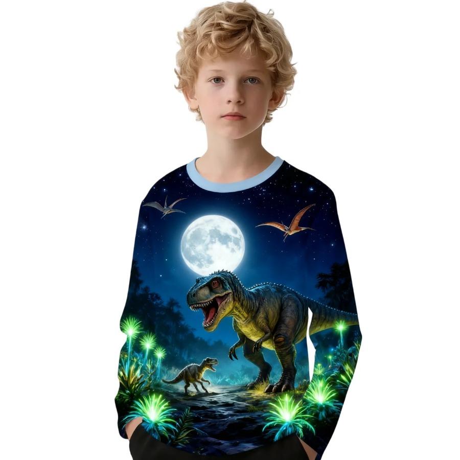 Kids Boys T-Shirt Cool Space Suit Dinosaur T Shirt Boy Clothes Summer Short Sleeve Tee Shirts Fashion Children's Clothing Tops