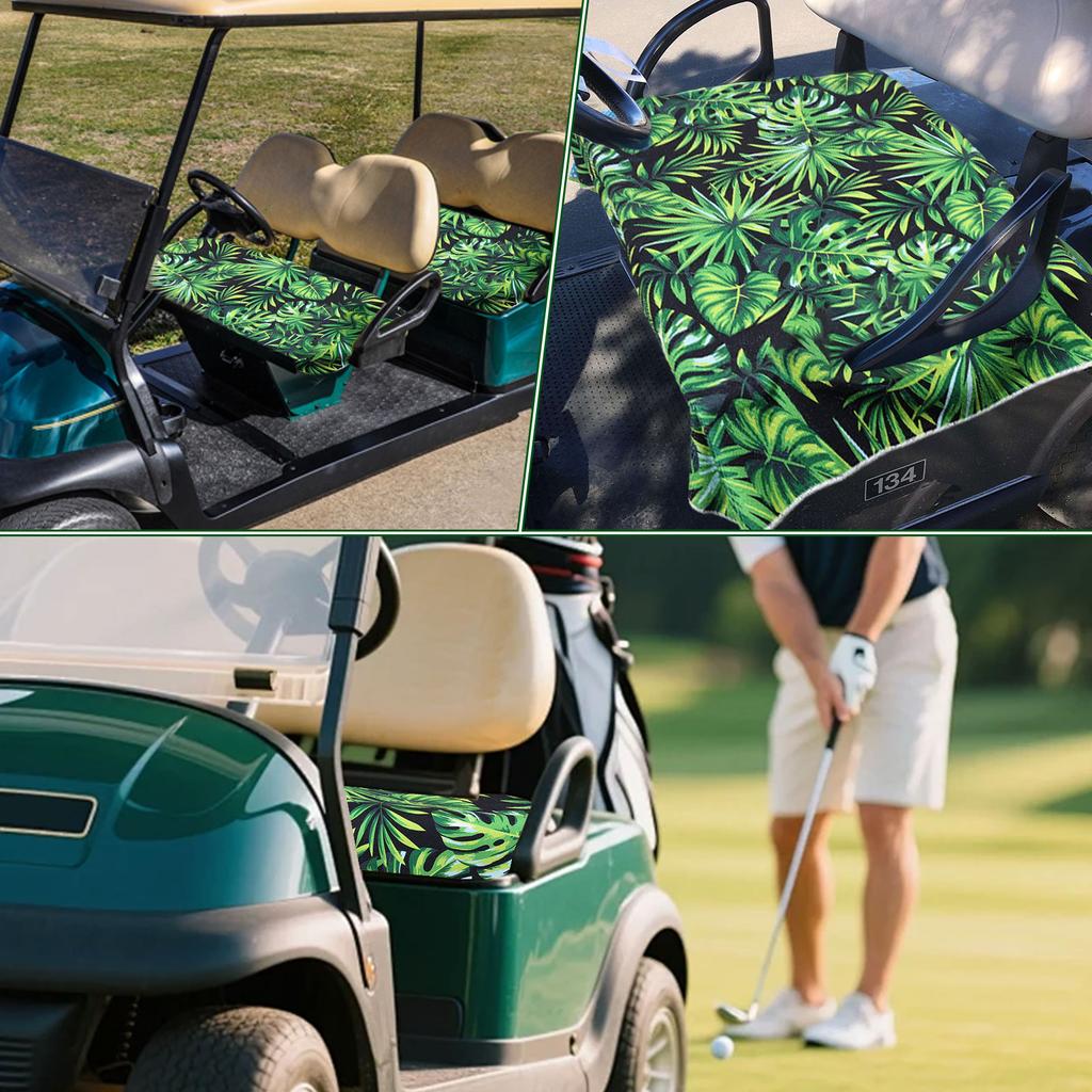 Golf Cart Seat Cover Anti-hot UV Resistant Bench Seat Protector Golf Cart Seat Towel Blanket Microfiber Washable Cushion Cover