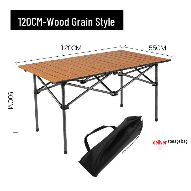 Durable Portable Metal Folding Camping Table for Outdoor, Night Market, Car-Mounted, and Barbecue Use