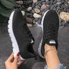 Women's Lightweight Non-slip Sneakers, Comfortable Lace Up Elastic Soft Sole Running Shoes