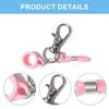 7pcs Colorful Retractable Pen Holders Secure Silicone Clips for Pens and Lipsticks Stationery Clip with Lobster Clasp