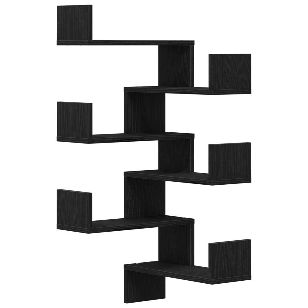 2 Pieces Wall Mounted Shelf for Bathroom, Living Room and Entrance Decorative Storage Rack, 40x40x49.5cm