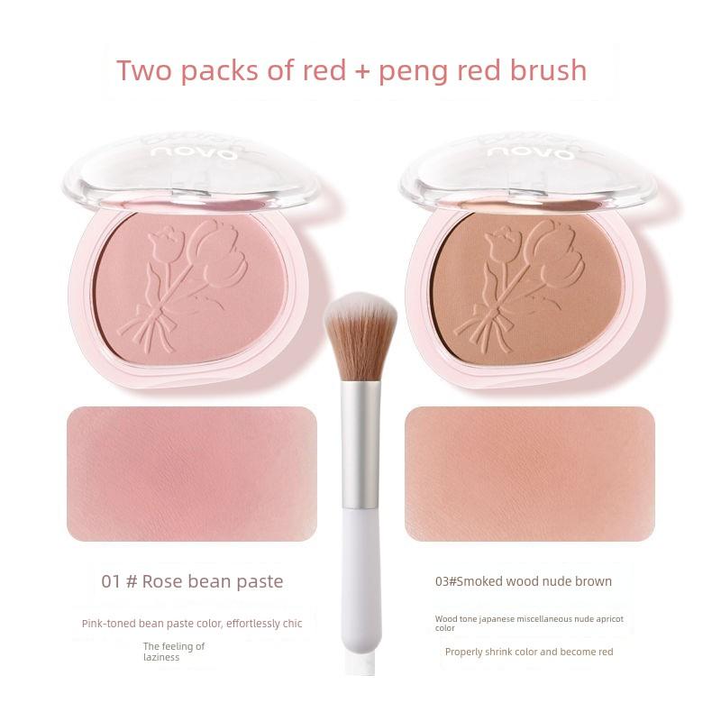 Novo Single-Color Blush 2025 New Popular Low-Saturation Color Palette Korean Style Sun-Kissed Glow for Women Brightening and Contouring Palette
