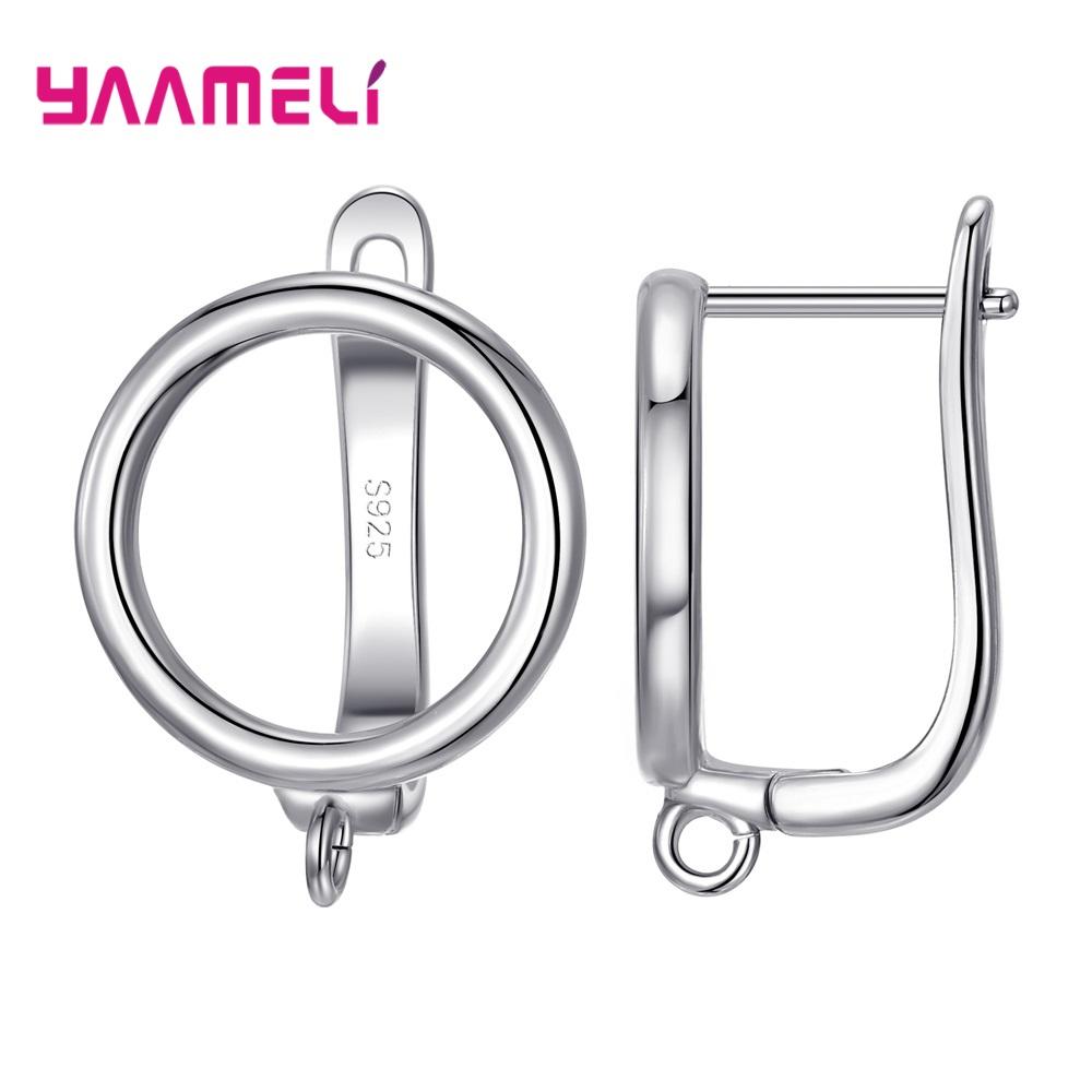 Echte 100% S925 Sterling Silber Schmuckkomponenten Ohrringe Hebelverschluss Ohrhaken Teile Zubehör Handgefertigte Materialien