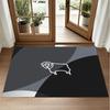 Derby County Football Design Crystal Velvet Rug Soft Decorative Mat for Bedroom Entrance