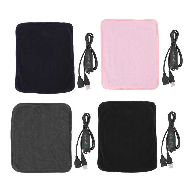 Heated Blanket Mat Portable USB Heating Pad Shoulder Neck Leg Waist Heating Pads With Multi Level Temperature Adjustment Timing