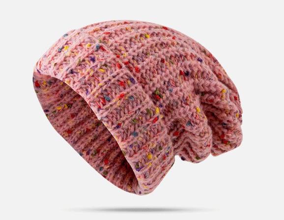 Trendy Mixed Color Slouchy Beanie Classic Coldproof Warm Skull Cap Thick Knit Hats Beanies For Women Autumn & Winter