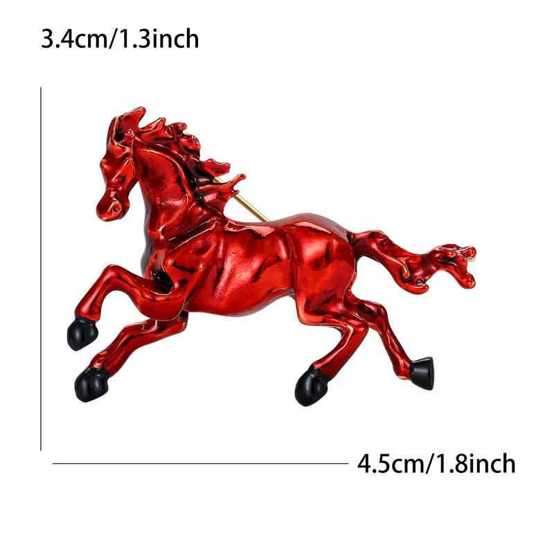 Broches de Cavalo da Moda Para Mulheres Unisex Pins de Animais Decoração de Roupas Acessórios de Joias de Festa Casual Presentes de Amigos de Ano