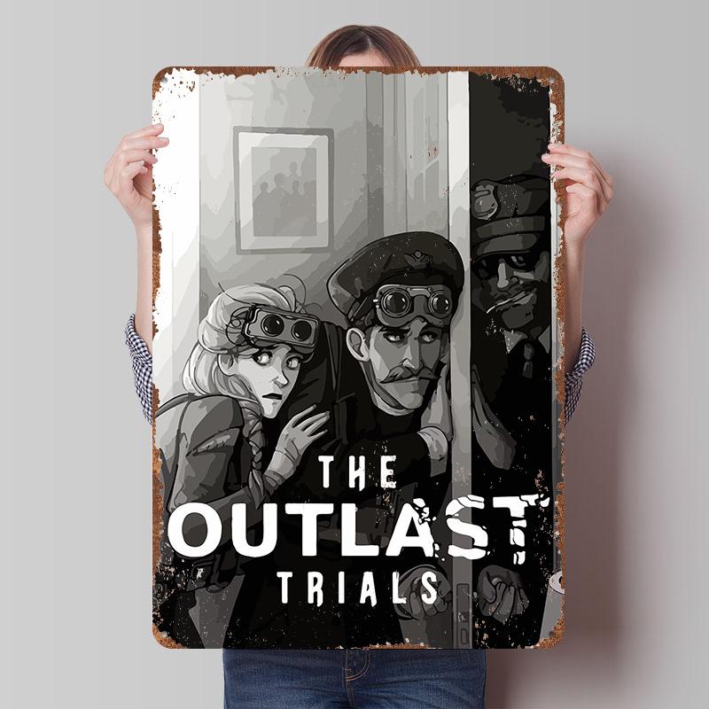 

The Outlast Trials Game Poster Customized Wall Art Vintage Metal Signs Retro Tin Plaque for Man Cave Modern Home Decoration Room 7.9x11.8In(20x30cm)