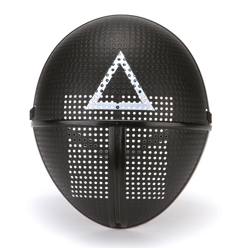 Led Light Up Mask Korean Cosplay Disguise Mask Square Circle Triangle Glowing Mask For Halloween Party Film Theme Neon Mask