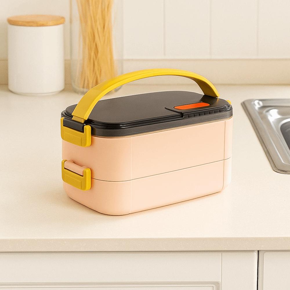 Stainless Steel Portable Insulated Lunch Box Sealed Design Food Snacks Box School