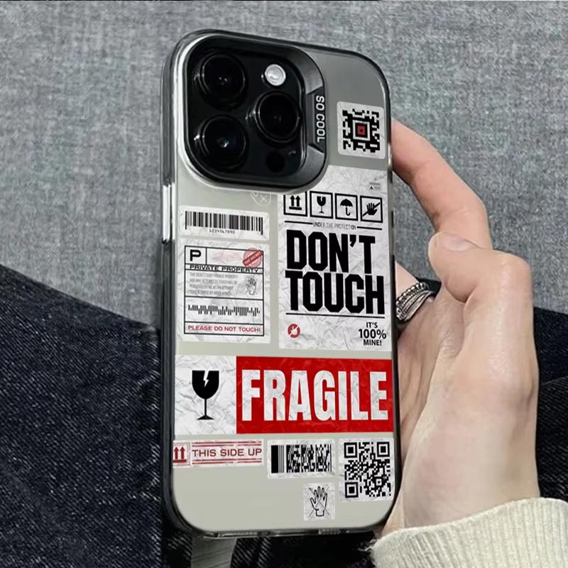 

Sticker Label Element Pattern Phone Case For iPhone 17 Pro Max 16 15 Pro 14 13 Mini 12 11 XR XS 17Air Plus Shockproof Back Cover iPhone XS Max