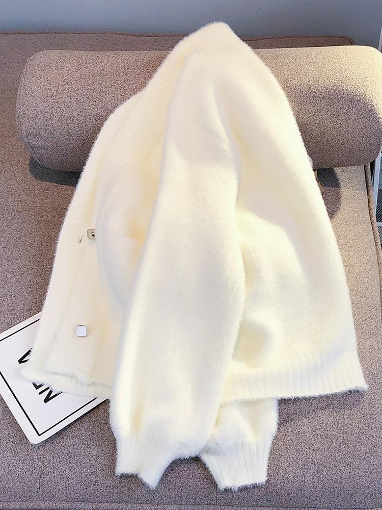 2024 Women's Thick Knit Korean Style Sweater - Loose, Soft, Sweet Autumn/Winter Trendy Outerwear