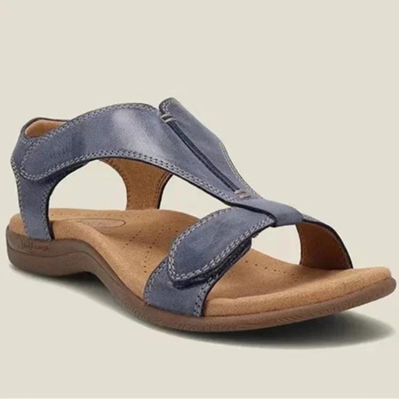 Casual Damessandalen Gesp Open Teen Zomer Voetboog Sandalen Vintage Wedge Slippers Platform Strand Sandalen