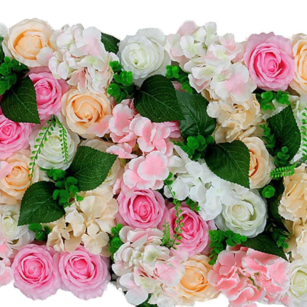 Artificial Flower Wall Panel Rose Flower Backdrop for Wedding Stage Home