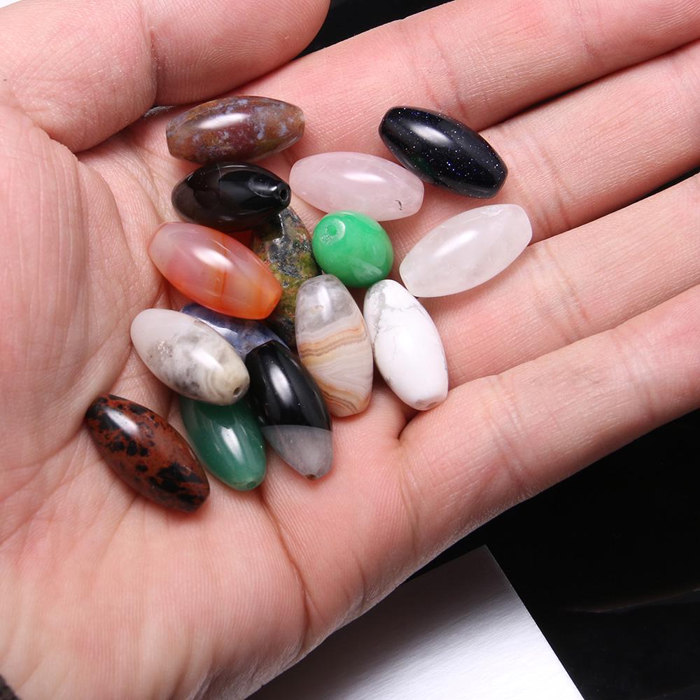 10Pcs Mixed Natural Semi-precious Stone Beads Loose Gemstone Beads for DIY Bracelet Necklace Jewelry Making
