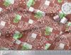 Soimoi Purple Japan Crepe Satin Fabric Brush Stroke & Leopard Animal Skin Printed Fabric 1 Metre 42 Inch