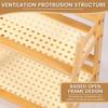 2-Layer Countertop Organizer Bamboo Coffee Cup Holder Multipurpose Condiment Grocery Storage Shelf for Home Kitchen Office