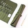 Painting Brushes Canvas Storage Bag,  Slots Watercolour and Gouache Brushes Calligraphy Brushes Storage Bag, Roll up Pen Bag