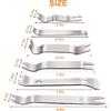 6Pcs Metal Trim Removal Tool, Auto Pry Tool Kit Trim Removal Tool Set For Vehicle Door Panel (Silver)
