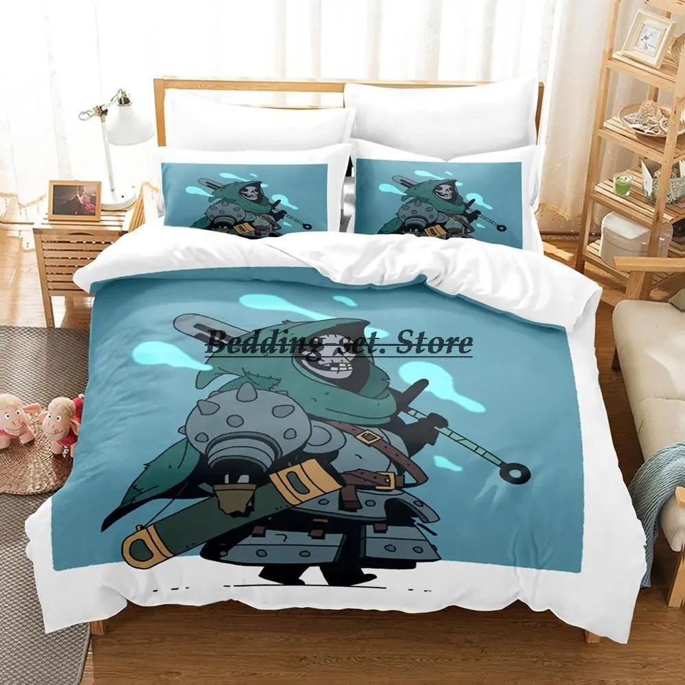 Skeleton Knight Bedding Set Single Twin Full Queen King Size Bed Set Aldult Kid Bedroom Duvetcover Sets Anime Bed Sheet Set