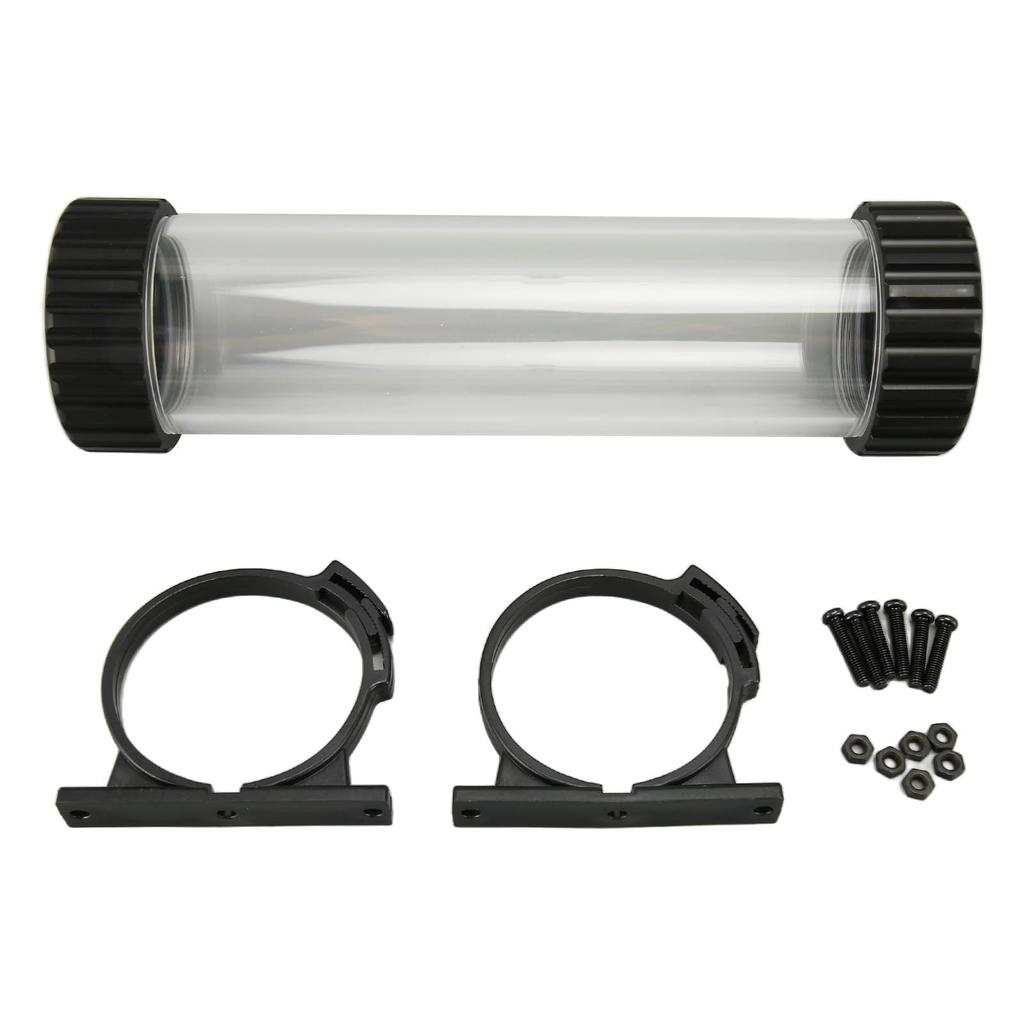 PC Water Pump Tank, POM 240mm Computer Liquid Water Cooling Radiator Acrylic Cylinder Water Reservoir Tank for PC Computers