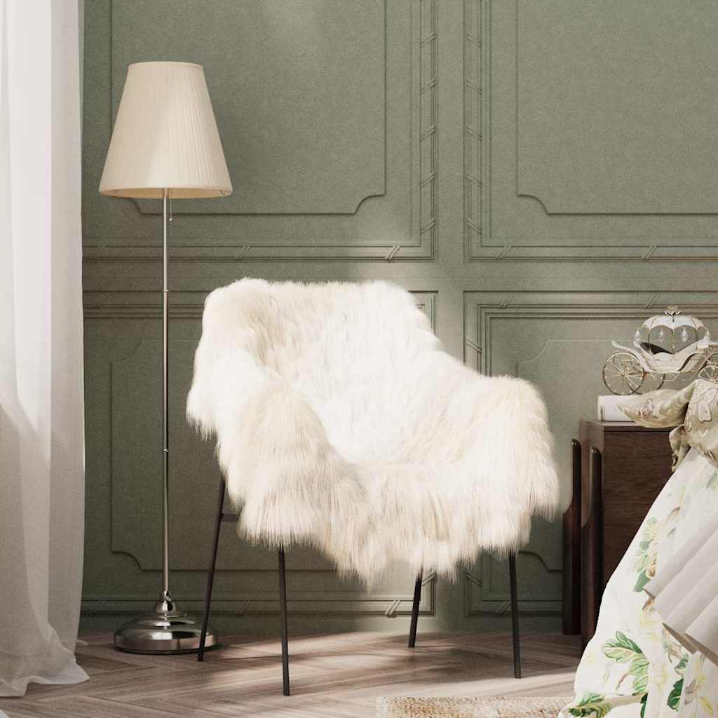 vidaXL Sitzauflage aus Isländischem Schafspelz Creme 70x110 cm creme