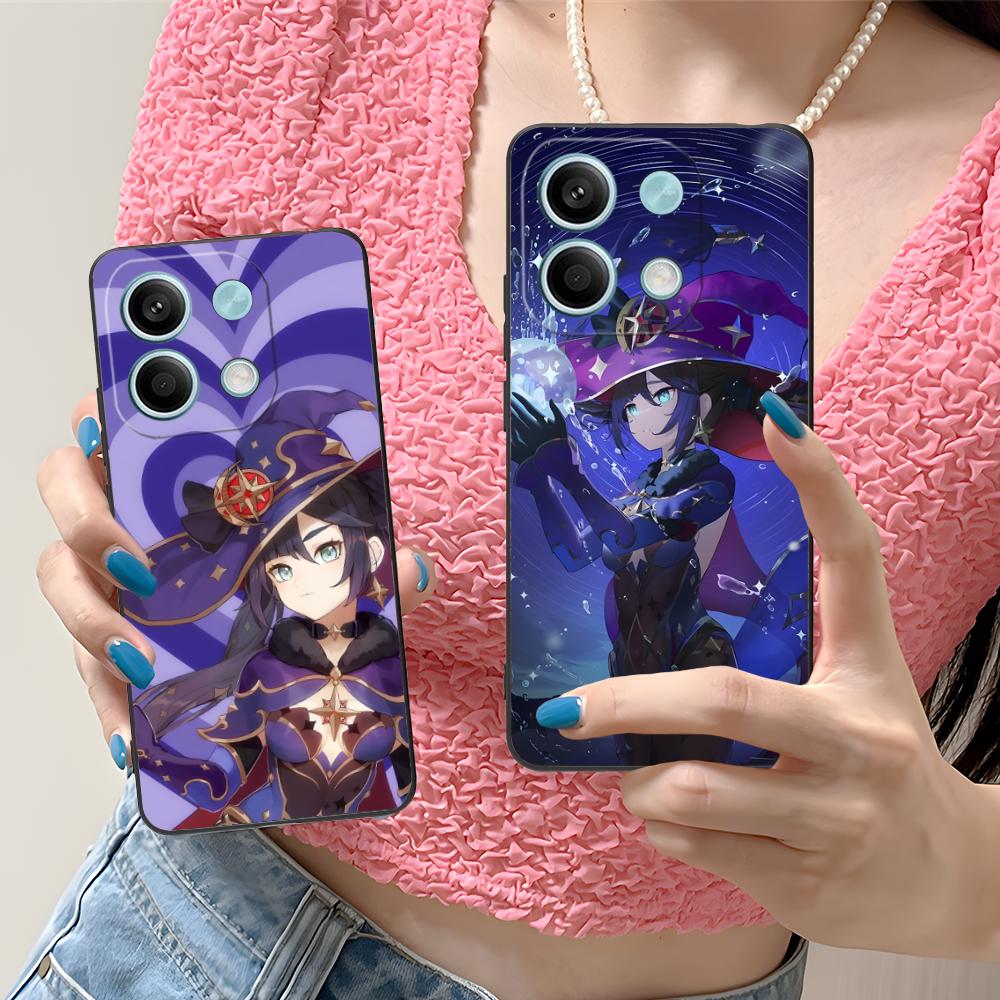 Game GI Mona Matte TPU Mobile Phone Case for Xiaomi Redmi Note 14 13 12 11 S Pro Plus 4G 5G Colorful Printing Cover