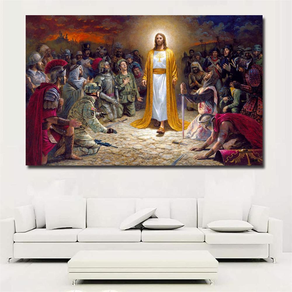Vintage plagát Ježiš na plátne nástenné umenie Home Decor Jesus Wall Art Obrazy na plátne pre domácu galériu Wall Art Room Wall Decor