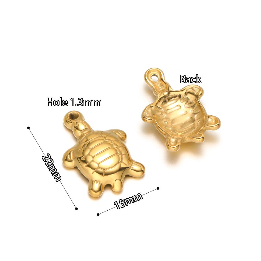 5Pcs Summer Ocean Dolphin Seahorse Crab Turtles Stainless Steel Pendant for DIY Earrings Making Necklace Bracelet Accessories