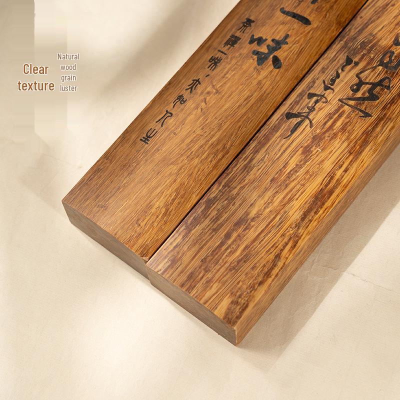 Purple Sandalwood Calligraphy Paperweight & Ruler Set for Chinese Painting