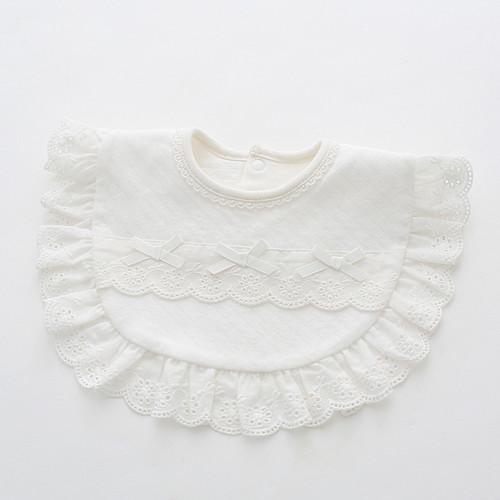 

Детский нагрудник 0-3 года, милый хлопковый нагрудник для кормления, с треугольным круглым кружевным бантом, принцесса, супер мягкий, для кормления, слюнявчик One Size