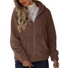 2025 New Style, Women's Wear, Autumn/Winter Loose Coat, Pocket Design, Hoodie, Zipper Cardigan, Women's Plush Coat