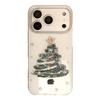 Embossed Glitter Christmas Tree Graffiti Drop-proof Phone Case for iPhone 12, 14, 15, 16, 17 Pro Max