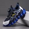 Mesh Sports Shoes with Rotating Buttons for Boys - Soft Sole Running and Basketball Shoes for Children