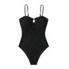 Women Monokini Sexy Tight Fit Sling Backless Design Summer Bohemian Beachwear Lace Design One-Piece Swimsuit