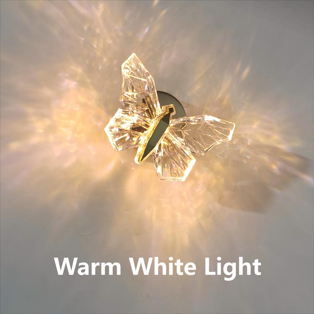 360°Butterfly Wall Lamp Corridor Lamp Modern Simple Creative Nordic Living Room Bedroom Lamp LED Indoor Lighting Decoration