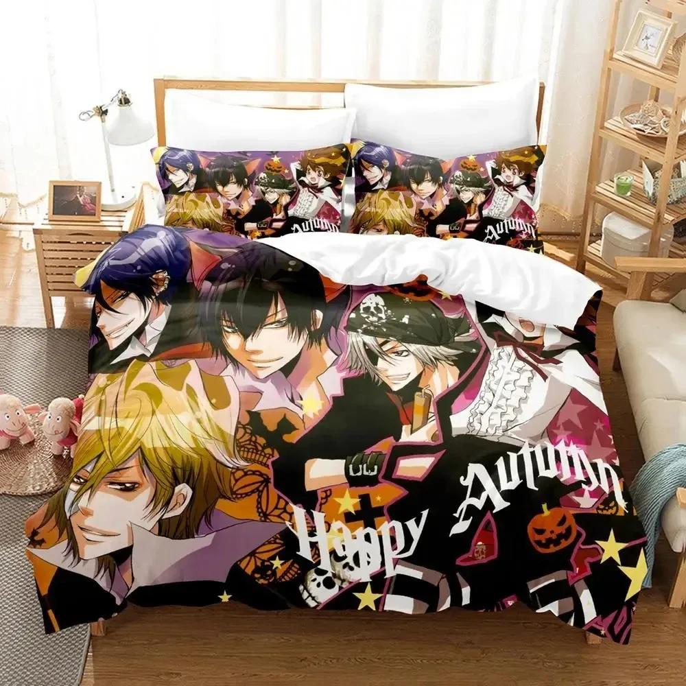 Anime Hitman Reborn Bedding Set Duvet Cover Bed Set Quilt Cover Pillowcase Comforter King Queen Size Boys Adult Bedding Set