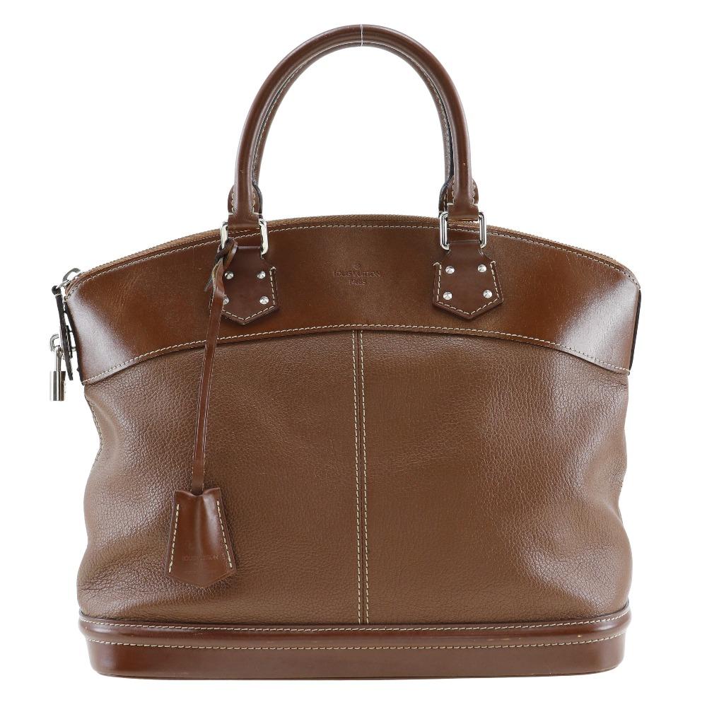 

LOUIS VUITTON Lockit MM Handbag M91889 Suhari Sienne Brown Goatskin Women Used