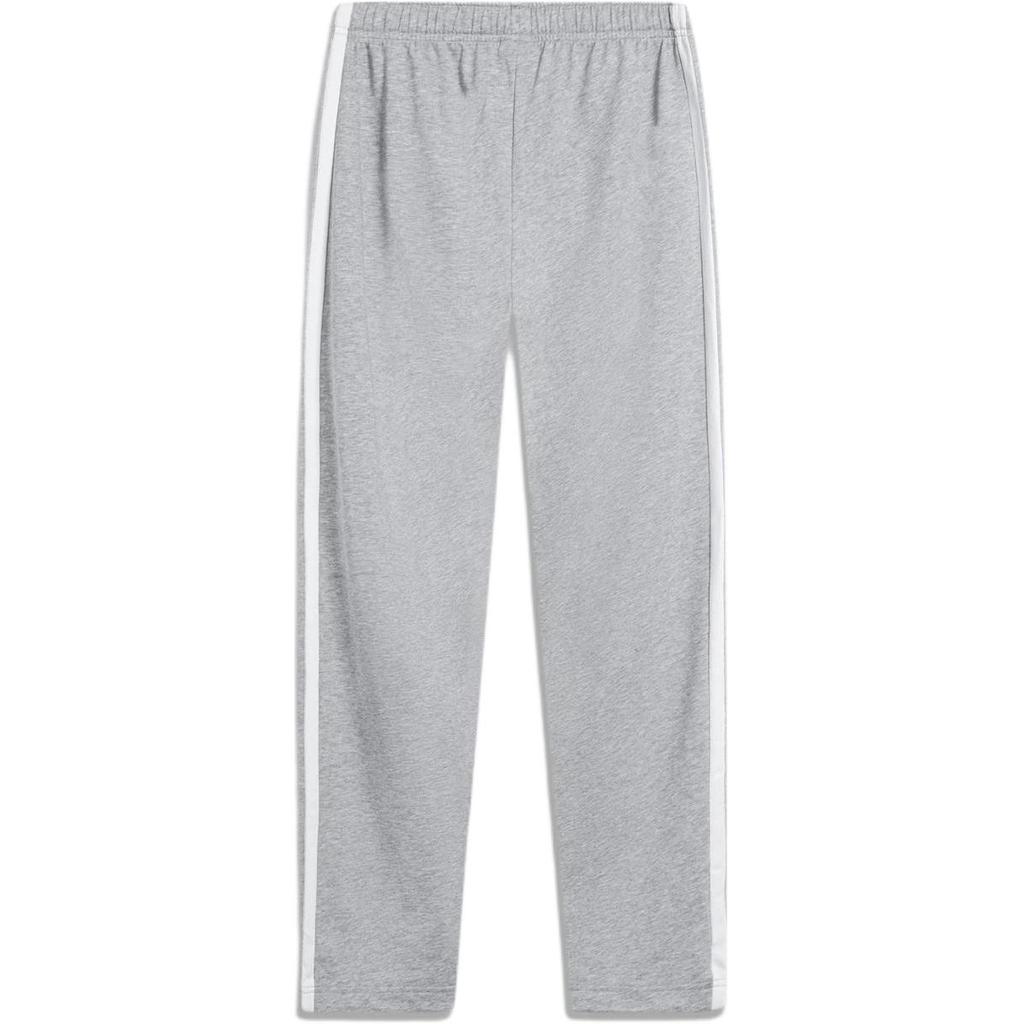 Li Ning Sports Fashion Series Color Block Loose Straight Leg Sports Pants Women Bottoms Flower-Gray AKLT668-1