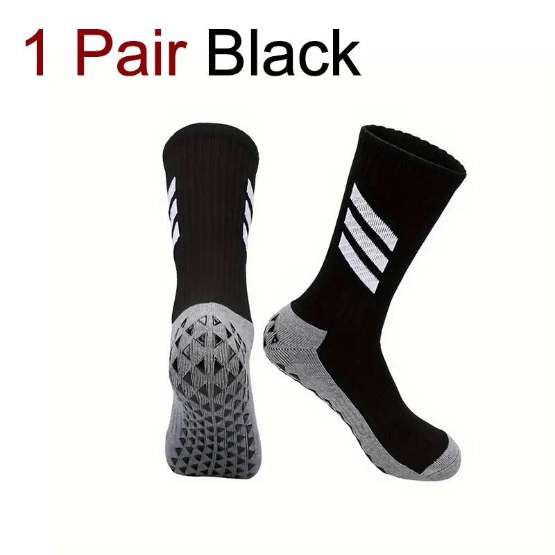 1/4 Pairs Men Non Slip Towel Bottom Football Sports Socks Odor Resistant Sweat Absorbing Breathable Rugby Basketball Yoga Socks