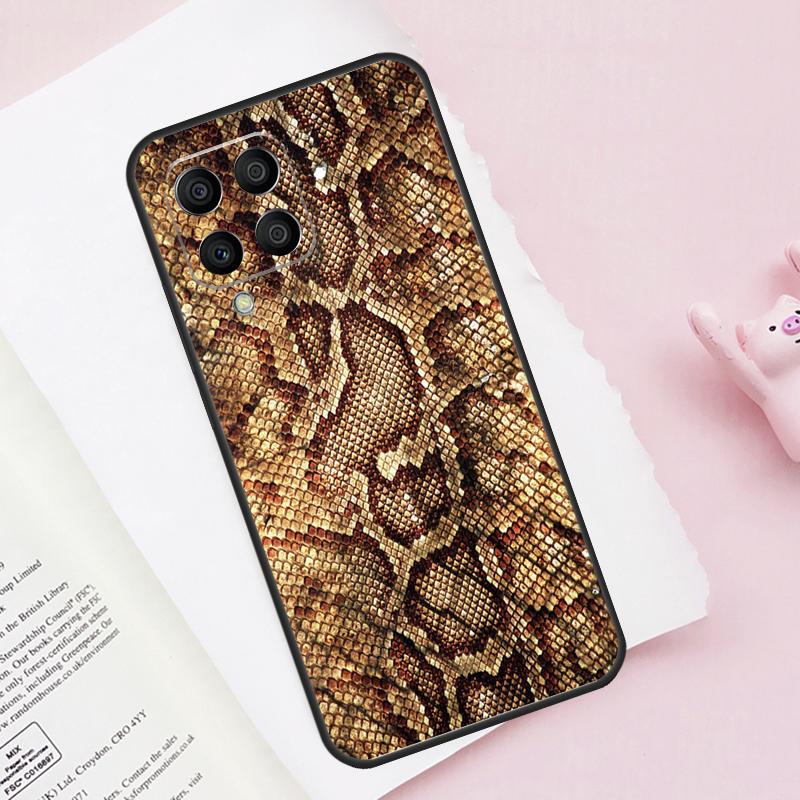 Snake Skin Texture Case For Samsung Galaxy M52 M32 M12 M13 M53 M51 M31 M11 M14 M34 M54 M16 M36 M56 M15 M35 M55
