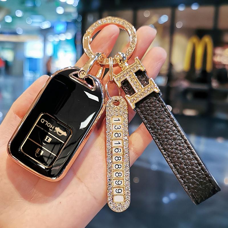 

TPU Car Remote Key Case Cover Protect Shell Bag For Honda Civic CR-V HR-V Agreement Jade Crider Odyssey Pilot Ridgeline Keychain