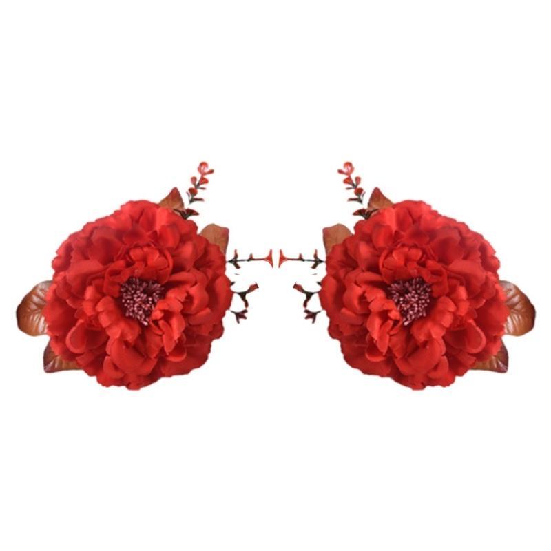 652F Rose Curtain Tieback Clip-on Flower Tie Backs Holder Drape Accessories
