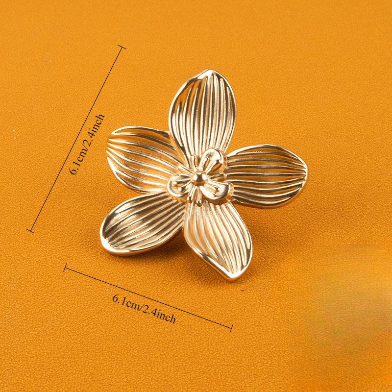 Petal Shaped, Single Hole Handle, Antique, New Chinese Style, Zinc Alloy, Small Handle, Light Luxury, Cabinet Door Drawer, Shaped Handle