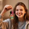 1PC Cartoon Girl Design Keyrings Mobile Phone Pendants Candy Colors Keychains Resin Pendant Bag Charms Gift Multicolor