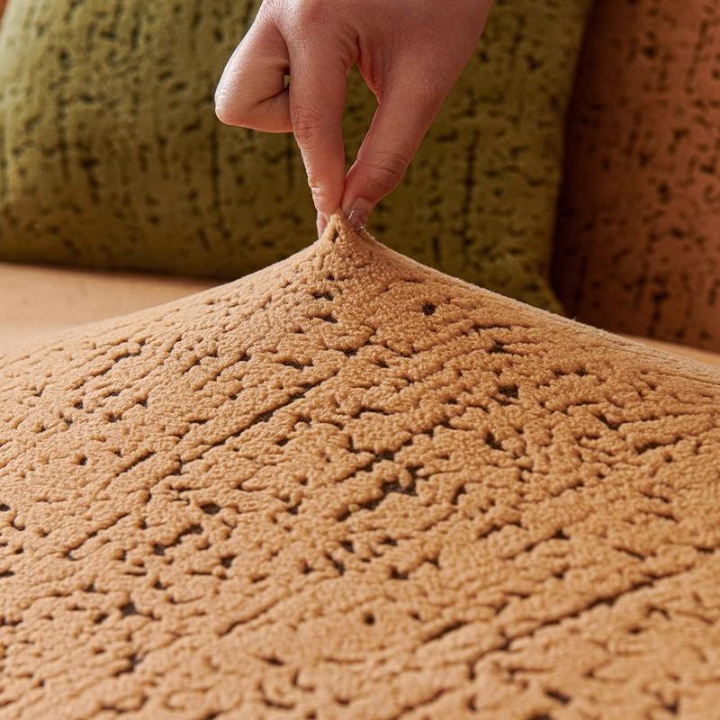 A New Model Room Full Fabric Sofa Seat Cushion with A Light Luxury Style and A High End Feel Featuring A Fixed Anti Slip Leather Sofa Cover