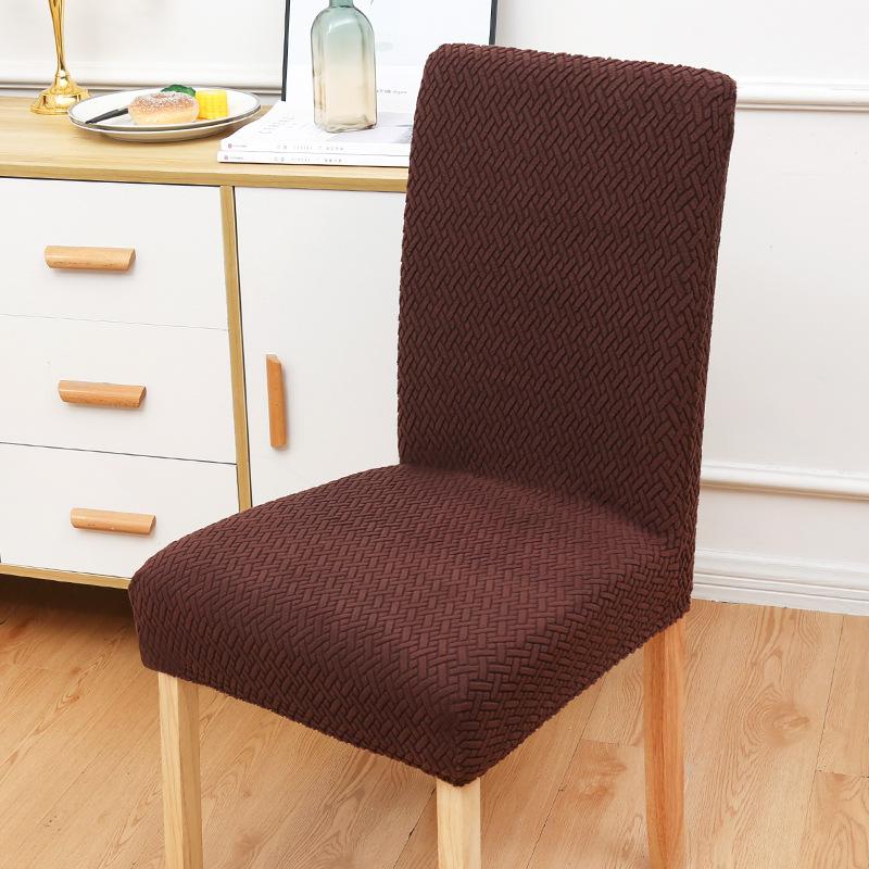 High-elasticity Checkered Backrest Chair Cover Anti-cat Scratch Simple Modern Spring Autumn Thickened Dining Table Chair Cover